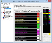 winOKE Lyrics Colour Editor