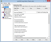 winOKE Lyrics Editor